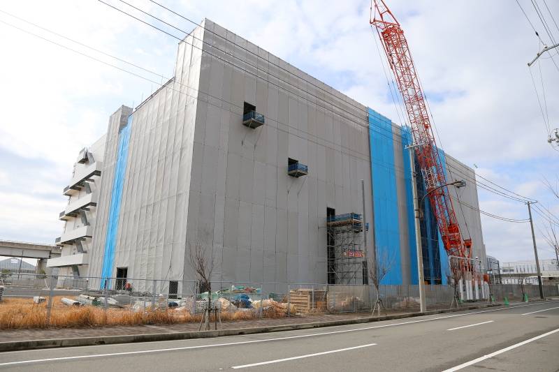 神戸市研究施設新築工事 次世代 枠組 単管足場
